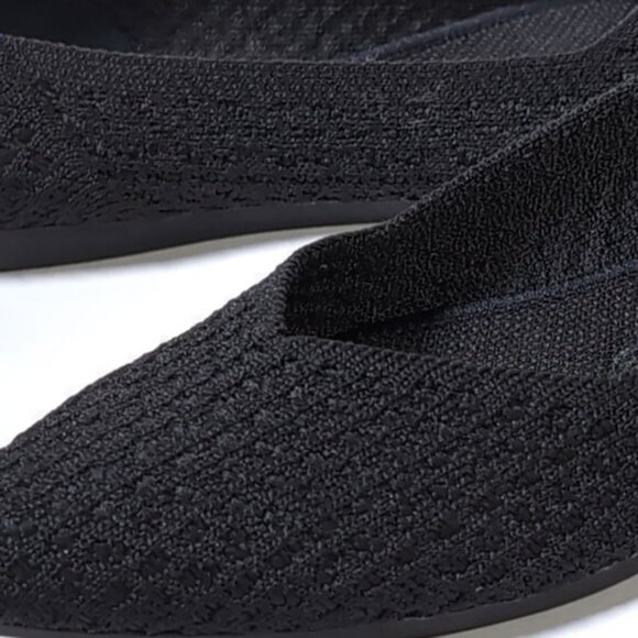 Rothys 7 The Point Honeycomb Black Womens Size 7 - Picture 7 of 9